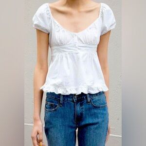 Blair cotton ruffle top from brandy